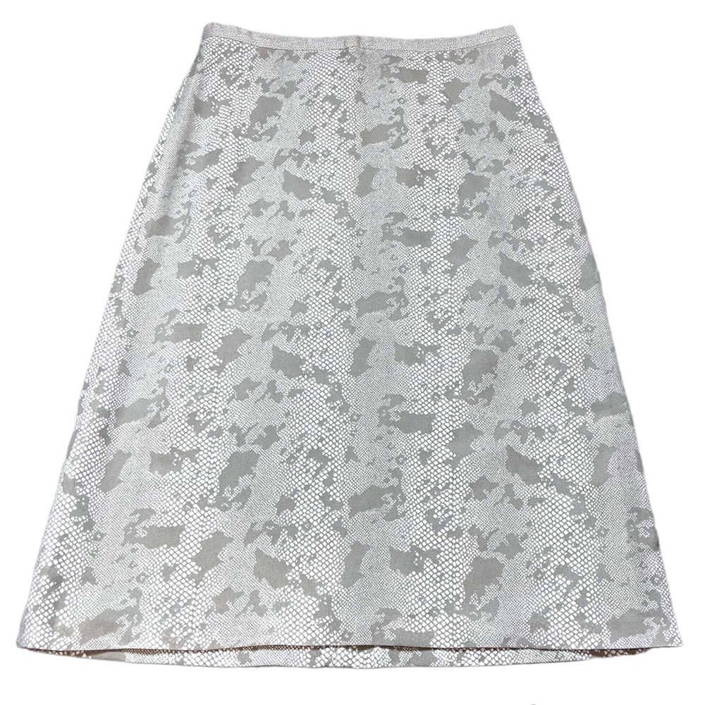100% Silk LINDA ALLARD ELLEN TRACY Snake Print Skirt Size 6